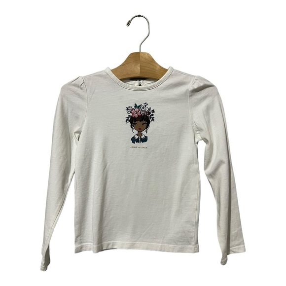 Janie And Jack Girls Long Sleeve Tee Shirt Size 6 Printed Graphic 100% Cotton - Picture 2 of 6